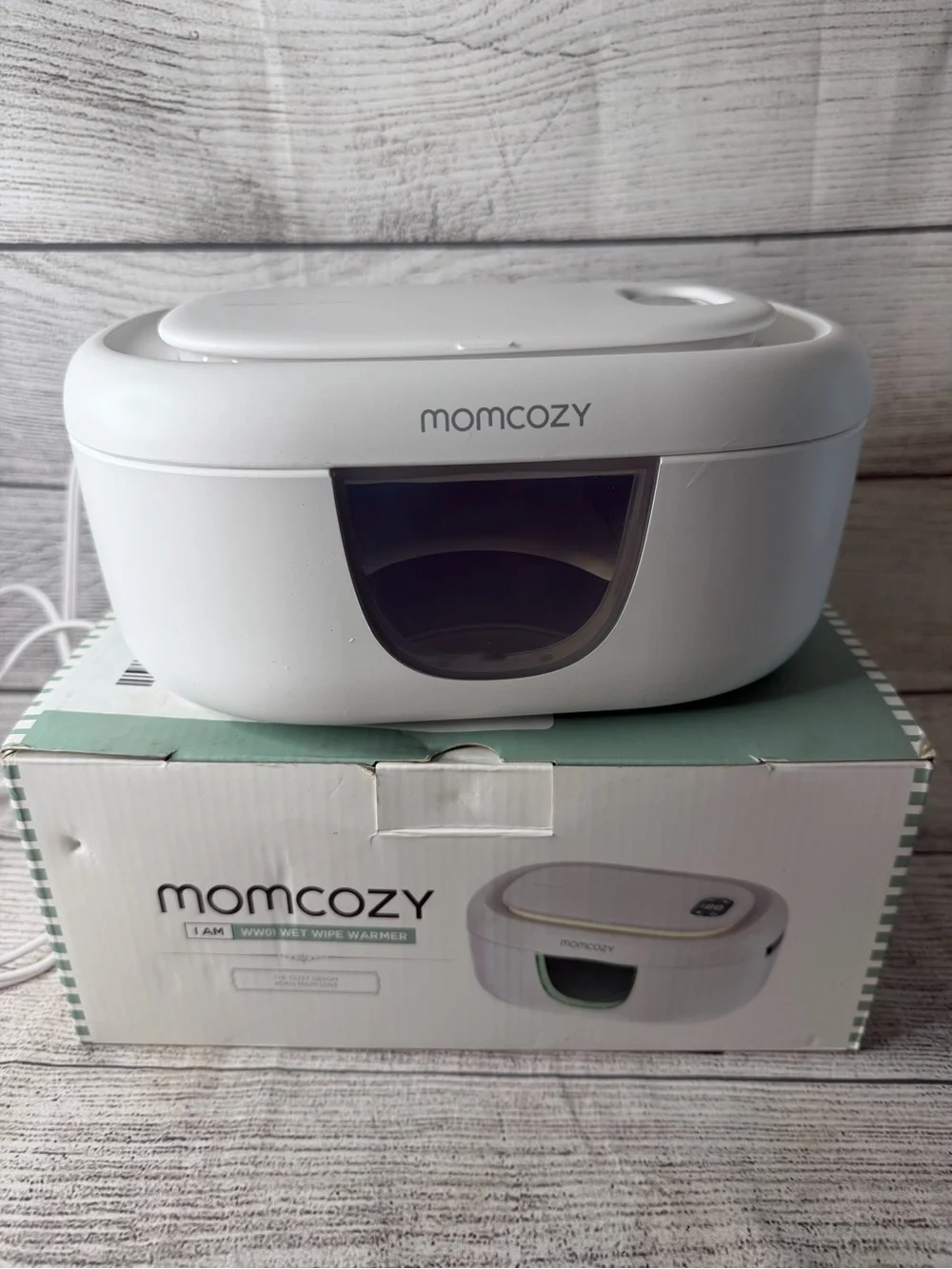 Momcozy White Baby Wipe Warmer - Gentle Warmth for Comfortable Changes
